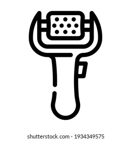 foot grooming tool callus remover line icon vector. foot grooming tool callus remover sign. isolated contour symbol black illustration