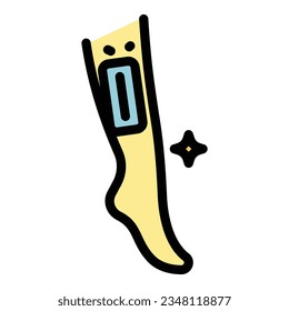 Foot hair remove icon outline vector. Cream candle. Aroma glass color flat