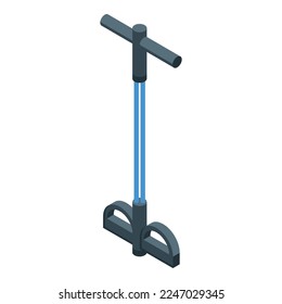 Foot hand espander icon isometric vector. Fitness gym. Sport lifestyle