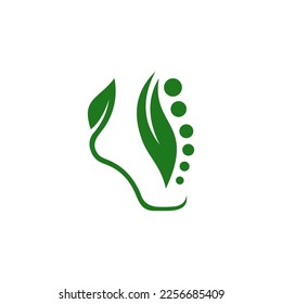 foot health care illustration vector logo