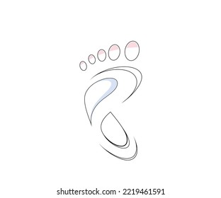 foot health logo design outline