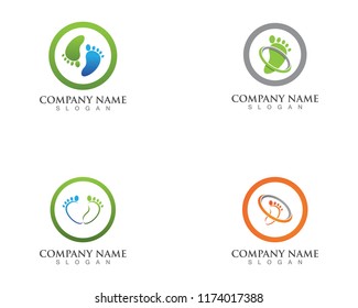 foot health logo and symbols