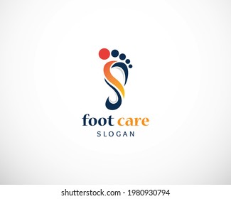 Foot Health Logo Template Design Vector, Emblem, Concept Design, Creative Symbol, Icon