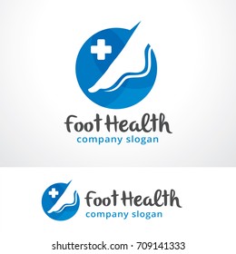 Foot Health Logo Template Design Vector, Emblem, Design Concept, Creative Symbol, Icon