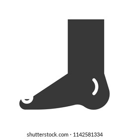 foot, healthcare and medical related solid icon