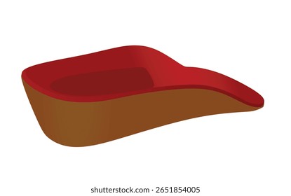 Pé alto calcanhar palmilha. ilustração vetorial	