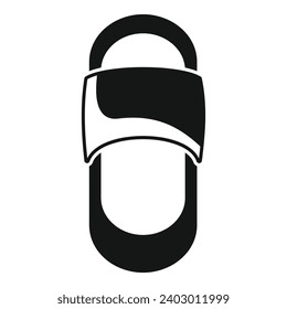 Foot home slippers icon simple vector. Adorable cozy. Winter fur material