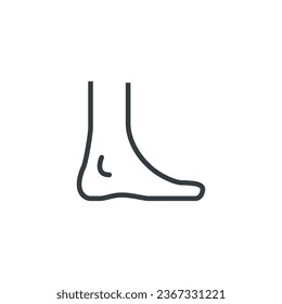 Foot human body icon, vector illustration