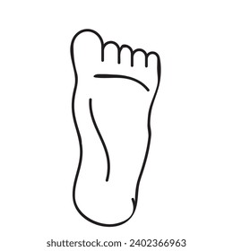 Foot icon. Body part element. Signs vector sign flat trendy style illustration on white backgrounnd..eps