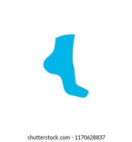 Foot icon colored symbol. Premium quality isolated leg element in trendy style.