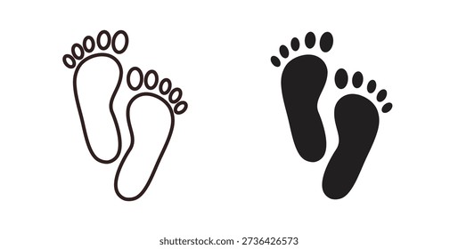 Foot icon element for design projects