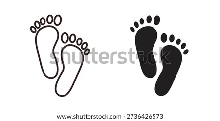 Foot icon element for design projects