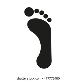 Foot icon in flat style