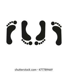 Foot icon in flat style