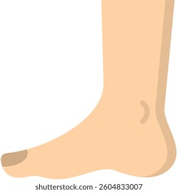 Foot Icon Flat Vector Illustration