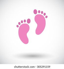 Foot icon. Flat vector related icon whit web and mobile applications. It can be used as - logo, pictogram, icon, infographic element. Vector Illustration. 