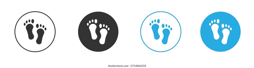 Icono de pie. Plantilla de diseño de iconos gráficos