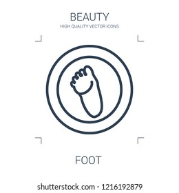 foot icon. high quality line foot icon on white background. from beauty collection flat trendy vector foot symbol. use for web and mobile