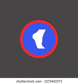 foot icon. human sign