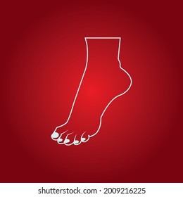 Foot icon isolated vector illustration logo design
