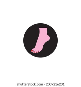 Foot icon isolated vector illustration logo design