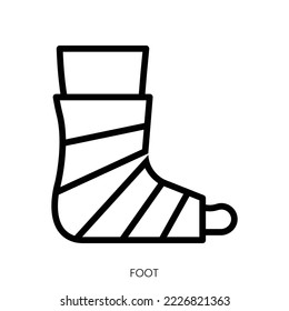 foot icon. Line Art Style Design Isolated On White Background