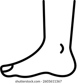Foot Icon Line Vector Illustration