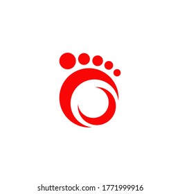 Foot icon logo design vector template
