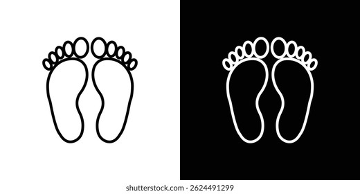 Foot icon. Logotype vector set