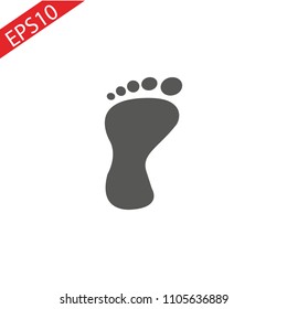 Foot icon on white background.