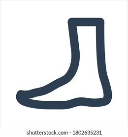 Foot icon on white background.