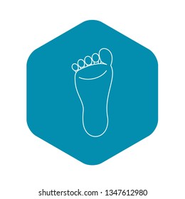 Foot icon. Outline illustration of foot vector icon for web