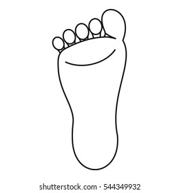 Foot Icon. Outline Illustration Of Foot Vector Icon For Web