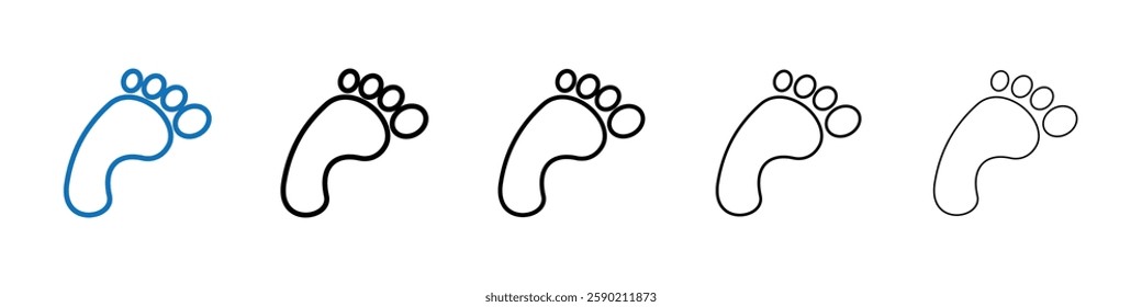 Foot icon Outline vector logo for web ui