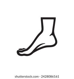 foot icon symbol sign vector