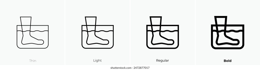 foot icon. Thin, Light Regular And Bold style design isolated on white background