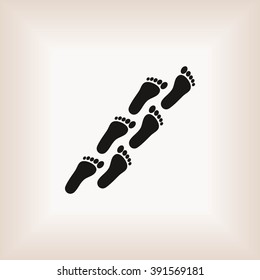 foot icon vector