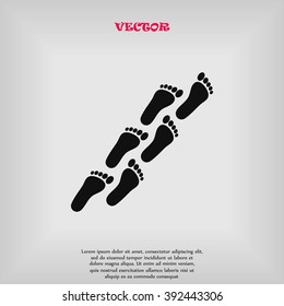 foot icon vector