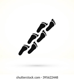 foot icon vector