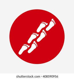 foot icon vector