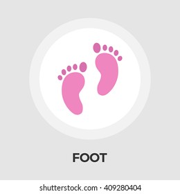 Foot icon vector. 