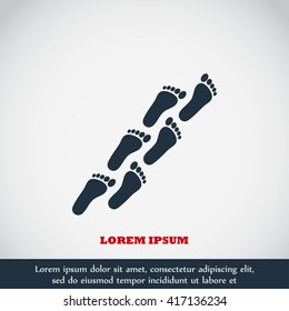 foot icon vector