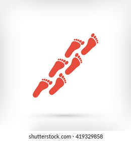 foot icon vector