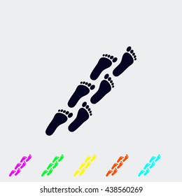 foot icon vector