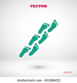 foot icon vector