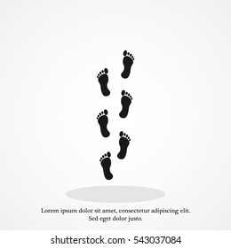 foot icon, vector best flat icon EPS