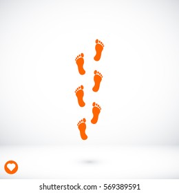 foot icon, vector best flat icon EPS