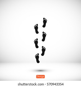 foot icon, vector best flat icon EPS