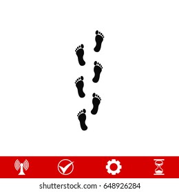 foot icon, vector best flat icon EPS