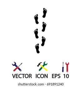 foot icon, vector best flat icon EPS